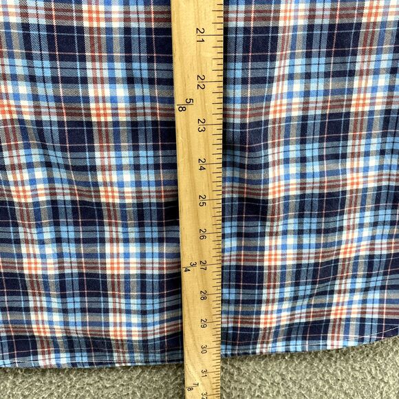 Vineyard Vines Shirt Men's Medium Blue Plaid Slim Fit Tucker Whale Button Preppy - Picture 8 of 11